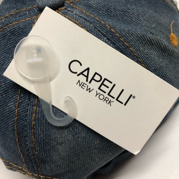 NWT Capelli New York denim rhinestone lace ball cap - Picture 11 of 12